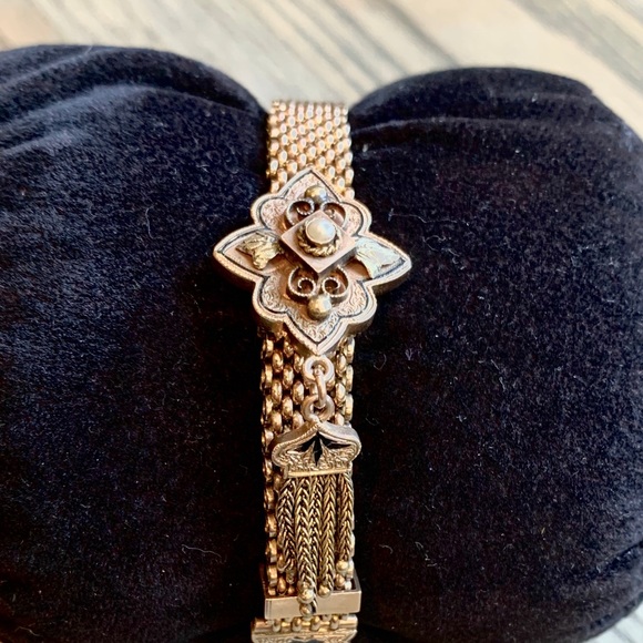 Sold!!!!! Victorian 14K Slide Bracelet with Seed Pearl c1880 - Picture 4 of 8